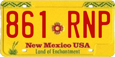 NM license plate 861RNP