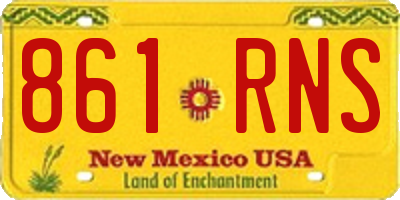 NM license plate 861RNS