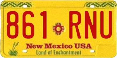 NM license plate 861RNU