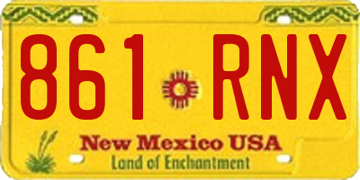 NM license plate 861RNX