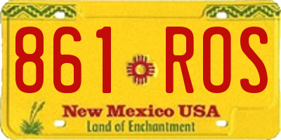 NM license plate 861ROS