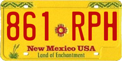 NM license plate 861RPH