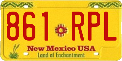 NM license plate 861RPL