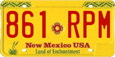 NM license plate 861RPM