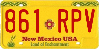 NM license plate 861RPV