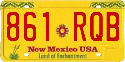 NM license plate 861RQB
