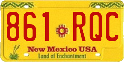 NM license plate 861RQC