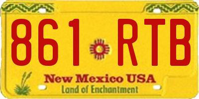 NM license plate 861RTB