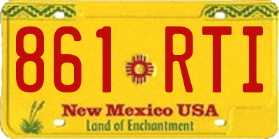 NM license plate 861RTI