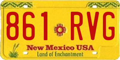 NM license plate 861RVG