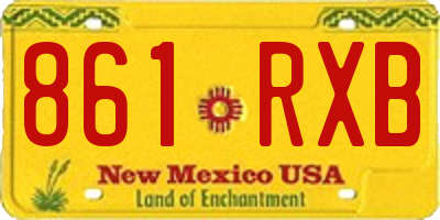 NM license plate 861RXB