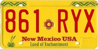 NM license plate 861RYX