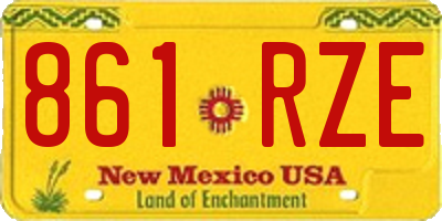 NM license plate 861RZE