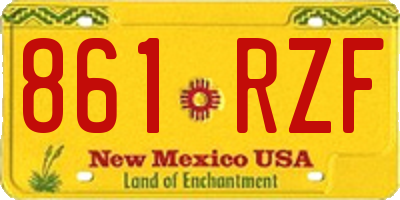 NM license plate 861RZF