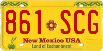 NM license plate 861SCG