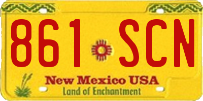 NM license plate 861SCN