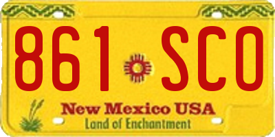 NM license plate 861SCO