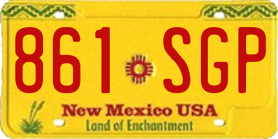 NM license plate 861SGP