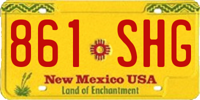 NM license plate 861SHG