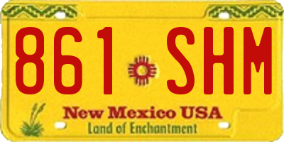 NM license plate 861SHM