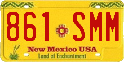 NM license plate 861SMM
