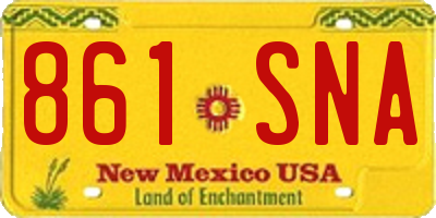 NM license plate 861SNA
