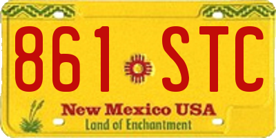 NM license plate 861STC