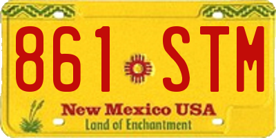 NM license plate 861STM