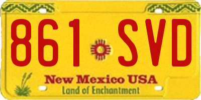 NM license plate 861SVD