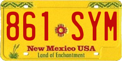 NM license plate 861SYM