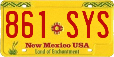NM license plate 861SYS