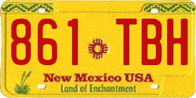NM license plate 861TBH