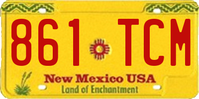 NM license plate 861TCM