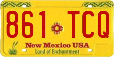 NM license plate 861TCQ