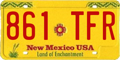 NM license plate 861TFR