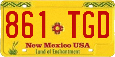 NM license plate 861TGD