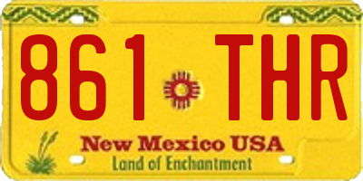 NM license plate 861THR