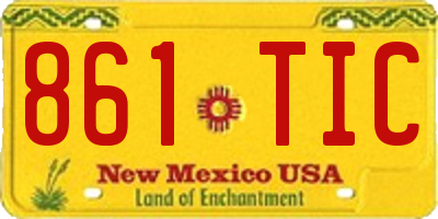 NM license plate 861TIC