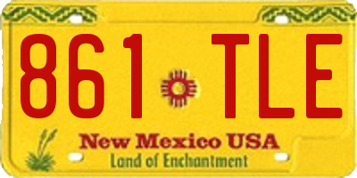 NM license plate 861TLE