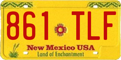 NM license plate 861TLF