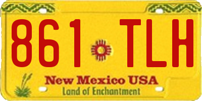 NM license plate 861TLH