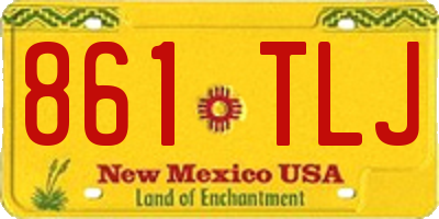 NM license plate 861TLJ