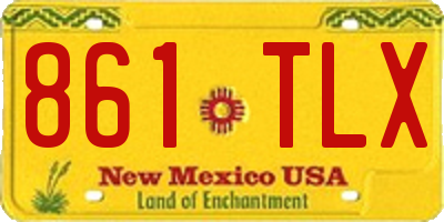 NM license plate 861TLX