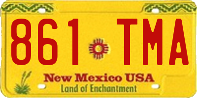 NM license plate 861TMA
