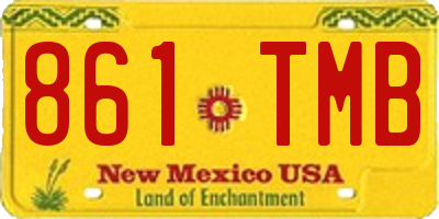 NM license plate 861TMB