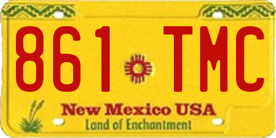 NM license plate 861TMC
