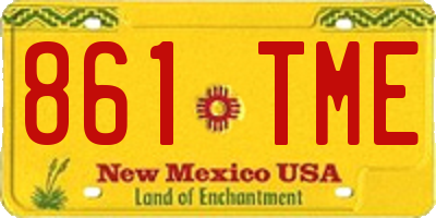 NM license plate 861TME