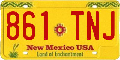 NM license plate 861TNJ