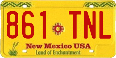 NM license plate 861TNL