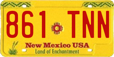 NM license plate 861TNN